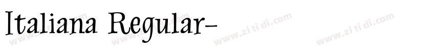 Italiana Regular字体转换